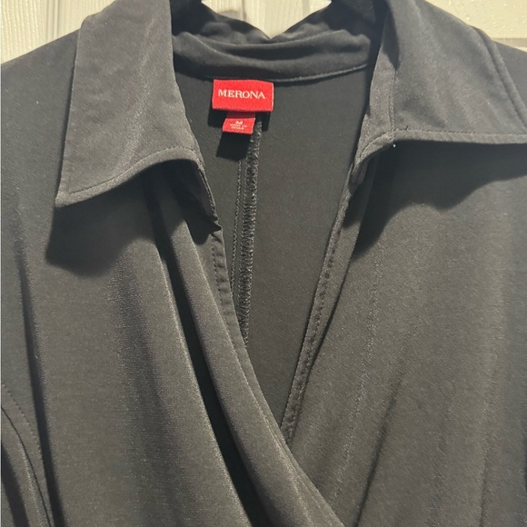 Merona Black Wrap Dress - Classic & Versatile - Picture 3 of 5